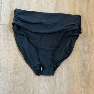 Black Women's Swim Bottom NWT Tummy Control High Waisted
